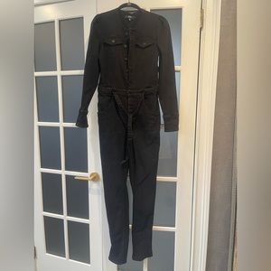 Hudson black denim jumpsuit. Size XS